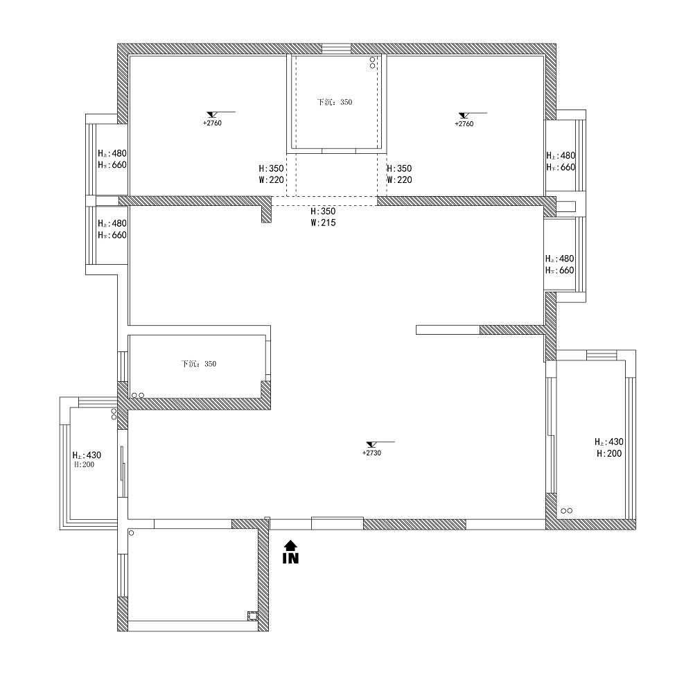 中建鉑公館159平現代簡約風格裝修效果圖